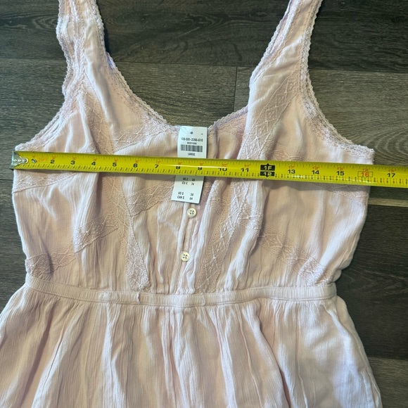 Abercrombie & Fitch size Large Pink Sleeveless Dress Button Front - Picture 9 of 10
